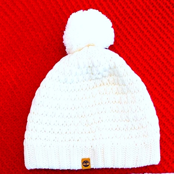 🎁Timberland Cableknit Hat w/Pompom & Snood Scarf Set, One Size, Ivory - Picture 2 of 5